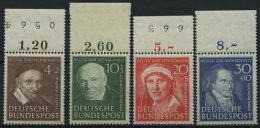 BUNDESREPUBLIK 143-46 **, 1951, Helfer Der Menschheit Vom Oberrand, Prachtsatz, Gepr. A. Schlegel - Otros & Sin Clasificación