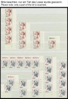 LOTS **, 1986-92, Postfrische Partie Persönlichkeiten In Paaren, Streifen, Oberrand- Und Randstücken, Mit Viel - Autres & Non Classés