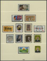 JAHRGÄNGE 1033-1196 O, 1980-83, 4 Komplette Jahrgänge Auf Lindner-Falzlosseiten, Pracht - Used Stamps