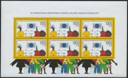 ENGROS Bl. 21 **, 1990, Block Briefmarkenausstellung, 9x, Pracht, Mi. 180.- - Abarten Und Kuriositäten