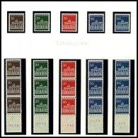 ROLLENMARKEN Aus 506-10R **, 1966/7, Partie Brandenburger Tor Mit Einzelmarken, 5er-Streifen Und RE 5 + 4 Lf Auf Verschi - Rollenmarken
