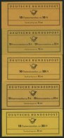 MARKENHEFTCHEN MH 7-11 **, 1961-66, 5 Markenheftchen Komplett, Pracht, Mi. 155.- - Other & Unclassified