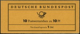 ZUSAMMENDRUCKE MH 6a **, 1960, Markenheftchen Heuss Lumogen, Erstauflage, Stark Fluoreszierend, Pracht, Gepr. D. Schlege - Used Stamps