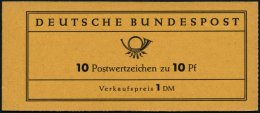 ZUSAMMENDRUCKE MH 6a **, 1960, Markenheftchen Heuss Lumogen, Erstauflage, Schwach Fluoreszierend, Pracht, Gepr. D. Schle - Gebraucht