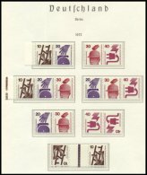 ZUSAMMENDRUCKE **, 1972/4, Unfallverhütung, Kleine Komplette Partie Der Mi.Nr. W 38 - KZ 9b, 695/6, 698/9C/D Einzel - Used Stamps