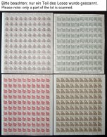 BUNDESREPUBLIK 454-61 **, 1964, Bauwerke In Bogen (100) Mit Druckereizeichen Bzw. Bogenzählnummer, Pracht (10 Pf. E - Gebraucht