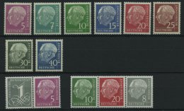 BUNDESREPUBLIK 179-285Y,179-260y **, 1960, Heuss Wz. Liegend Und Heuss Lumogen, 2 Prachtsätze, Mi. 135.- - Sonstige & Ohne Zuordnung