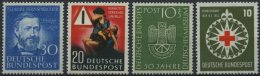 BUNDESREPUBLIK 161-64 **, 1952/3, 4 Prachtwerte, Mi. 118.- - Gebraucht