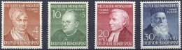 BUNDESREPUBLIK 156-59 **, 1952, Helfer Der Menschheit, Prachtsatz, Mi. 110.- - Gebraucht