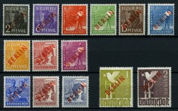 BERLIN 21-34 **, 1949, Rotaufdruck, Prachtsatz, Gepr. Schlegel, Mi. 1400.- - Used Stamps