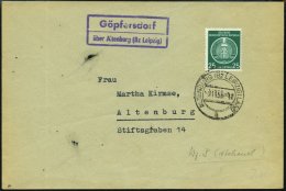 DIENSTMARKEN A D 10YI BRIEF, 1954, 25 Pf. Schwarzopalgrün, Stehendes Wz., Auf Brief Nach Altenburg, üblich Gez - Other & Unclassified