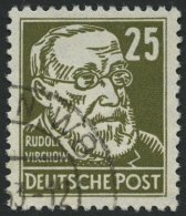 DDR 334zXI O, 1952, 25 Pf. Grauoliv Virchow, Wz. 2XI, Zeitgerecht Entwertet, Pracht, Kurzbefund Schönherr, Mi. 450. - Oblitérés