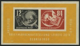 DDR Bl. 7 **, 1950, Block Debria, Pracht, Mi. 150.- - Usados