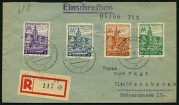 WEST-SACHSEN 162-65B BRIEF, 1946, Leipziger Messe (Mi.Nr. 162-64BY, 165BXb) Auf überfrankiertem Satz-Einschreibbrie - Otros & Sin Clasificación