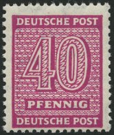 WEST-SACHSEN 136Xc **, 1945, 40 Pf. Lebhaftrotlila, Wz. 1X, üblich Gezähnt Pracht, Gepr. Dr. Jasch, Mi. 300.- - Otros & Sin Clasificación