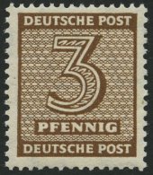 WEST-SACHSEN 126Yb **, 1948, 3 Pf. Dunkelockerbraun, Wz. 1Y, Pracht, Gepr. Ströh, Mi. 160.- - Sonstige & Ohne Zuordnung