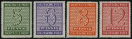 WEST-SACHSEN 116-19DX **, 1945, Roßwein, Durchstochen 16, Wz. X, Prachtsatz, Gepr. Ströh, Mi. 100.- - Sonstige & Ohne Zuordnung