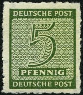 WEST-SACHSEN 116CY *, 1945, 5 Pf. Roßwein, Durchstochen 10, Wz. 1Y, Falzrest, Pracht, Gepr. Zierer - Otros & Sin Clasificación