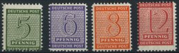 WEST-SACHSEN 116-19BX **, 1945, Roßwein, Gezähnt L 111/4-111/2, Wz. 1X, Prachtsatz, Gepr. Ströh/Dr. Jasc - Other & Unclassified
