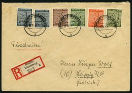 WEST-SACHSEN 116Y BRIEF, 1945, 5 Pf. Schwärzlicholivgrün, Wz. 1Y, Mit Zusatzfrankatur Auf Einschreibbrief Aus - Otros & Sin Clasificación