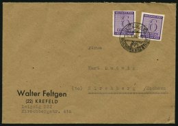 WEST-SACHSEN 117Xb BRIEF, 1945, 6 Pf. Dunkelrotviolett, Wz. 1X, 2x Auf Fernbrief, Seltene Mehrfachfrankatur, Pracht, Gep - Otros & Sin Clasificación