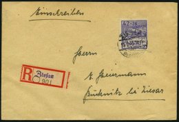 PROVINZ SACHSEN 89A BRIEF, 1946, 42 Pf. Wiederaufbau, Gezähnt, Einzelfrankatur Auf Einschreibbrief Aus ZIESA, Prach - Sonstige & Ohne Zuordnung