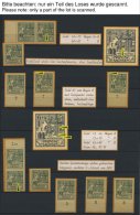 PROVINZ SACHSEN 87-89A/B **, Spezialsammlung Bogenforschung Wiederaufbau, Insgesamt 635 Fast Nur Postfrische Werte, Oft - Otros & Sin Clasificación