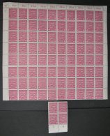 PROVINZ SACHSEN 84Xa **, 1945, 40 Pf. Dunkellilarosa, Wz. 1X, 84x, Oberer Bogenteil Von 80 Stück Sowie Ein Abgetren - Autres & Non Classés