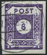 OST-SACHSEN 44c O, 1945, 8 Pf. Lebhaftgrauviolett, Pracht, Gepr. Kunz, Mi. 80.- - Other & Unclassified