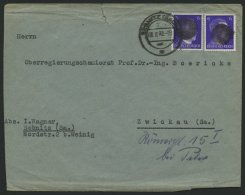 SÄCHSISCHE SCHWÄRZUNGEN AP 785aII BRIEF, SEBNITZ, 6 Pf. Blau (2x) Auf Brief, Feinst (oben Eingerissen) - Autres & Non Classés