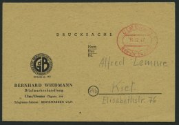 ALL. BES. GEBÜHR BEZAHLT ULM (DONAU) Gebühr Bezahlt, 16.12.47, Drucksachenbrief Mit Preisliste Eines Briefmark - Otros & Sin Clasificación