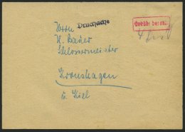 ALL. BES. GEBÜHR BEZAHLT RENDSBURG, Roter R1 Gebühr Bezahlt, Drucksache Ohne Ortsstempel Und Datum, Pracht - Otros & Sin Clasificación