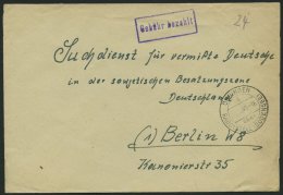 ALL. BES. GEBÜHR BEZAHLT ÖHNINGEN RADOLFZELL (BODENSEE), ..45, Violetter R1 Gebühr Bezahlt, Brief Feinst - Otros & Sin Clasificación