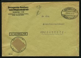 ALL. BES. GEBÜHR BEZAHLT KONSTANZ Gebühr Bezahlt, 3.10.46, Ellipsenstempel, Handschriftlich 24, Behördenb - Otros & Sin Clasificación