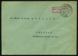 ALL. BES. GEBÜHR BEZAHLT KIRCHBERG (SACHSEN), 20.11.45, Roter R1 Gebühr Bezahlt Mit 2 Punkten, Prachtbrief - Other & Unclassified