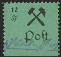 GROSSRÄSCHEN 25IV **, 1945, 12 Pf. Schwarz Auf Grün, Type IV, Pracht, Mi. 200.- - Other & Unclassified