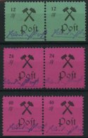 GROSSRÄSCHEN 25-27IPFV **, 1945, 12 - 40 Pf., Type I, Je Mit Plattenfehler Kerbe Im Unteren Bogen Des P (Feld 13), - Otros & Sin Clasificación