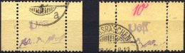 GROSSRÄSCHEN 3S,6S O, 1945, 5 Und 10 Pf. Gebührenmarke Aus Streifen, 2 Prachtwerte, Fotoattest Zierer, Mi. 900 - Postes Privées & Locales