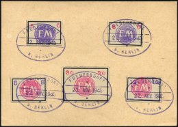 FREDERSDORF Sp231-34,50 BrfStk, 1945, 5 - 12 Pf., Rahmengröße 28x19 Mm Und 30 Pf., Rahmengröße 38x - Correos Privados & Locales