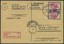 FREDERSDORF Sp 227FI,30 BRIEF, 1945, 6 Pf., Rahmengröße 28x19 Mm, Große Wertziffern, Mit Abart Wertziff - Privatpost