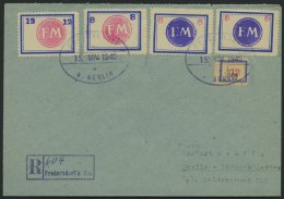 FREDERSDORF Sp124,57-60 BRIEF, 1945, 12 Pf., Rahmengröße 16x13 Mm, Kleine Wertziffer In Mittelrosa Mit 5 - 12 - Correos Privados & Locales