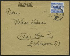 FELDPOSTMARKEN 11Ba BRIEF, 1945, Insel Leros, Durchstochen, Aufdruck Schwarzblauviolett, Type IV, Feldpost-Nr. 68093 G, - Besetzungen 1938-45