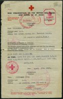JERSEY 1942, Rotes Kreuz-Brief Mit Rückseitiger Antwort, Diverse Stempel Und Zensuren, Feinst - Besetzungen 1938-45