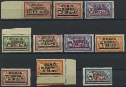 MEMELGEBIET 98-107 **, 1922, Flugpost, Postfrischer Prachtsatz, Mi. 100.- - Memelgebiet 1923