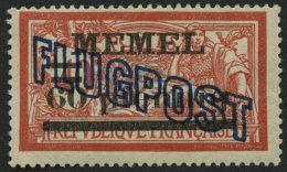 MEMELGEBIET 40II **, 1921, 60 Pf. Auf 40 C. Graurot/türkisgrau, Mit Punkt Im T, Postfrisch, Pracht, Fotobefund Dr. - Memelgebiet 1923