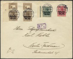 POSTGEBIET OB.OST 2aWOR BRIEF, 1916, 3 Pf. Schwärzlichbraunocker, Walzendruck 3`7`3, 2x (1x Aus Oberer Linker Bogen - Sonstige & Ohne Zuordnung