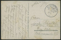 MSP VON 1914 - 1918 203 (Minenschiff PELIKAN), 31.5.1918, Feldpostkarte Von Bord Der Pelikan, Feinst - Schiffahrt