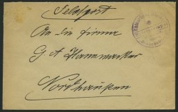 MSP VON 1914 - 1918 (Linienschiff BRAUNSCHWEIG), Violetter Briefstempel, Feldpostbrief Von Bord Der Braunschweig, Pracht - Marítimo