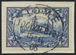 TOGO 17 BrfStk, 1900, 2 M. Schwärzlichblau, Prachtbriefstück, Mi. (100.-) - Togo