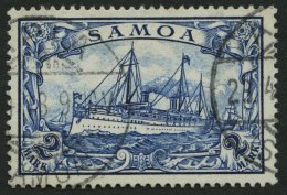 SAMOA 17 O, 1901, 2 M. Schwärzlichblau, Pracht, Gepr. Bothe, Mi. 120.- - Samoa